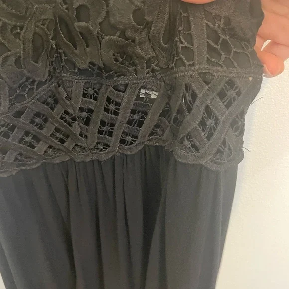 NWT Women’s Blue B Collection Black Holly Lacy Dress Size Medium - Picture 3 of 11
